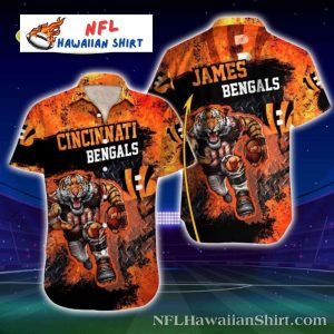 Jungle Rush Cincinnati Bengals Orange Hawaiian Shirt – Wildcat Player Charge