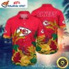 Kansas City Chiefs Sunrise Spectacle – Yellow Floral Men’s Aloha Shirt