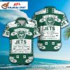 Jetting To Paradise – New York Jets Logo Aloha Shirt