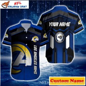 LA Rams Gridiron Glory – Custom Name Hawaiian Shirt