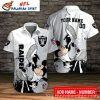 Las Vegas Raiders Camo Accent Personalized Aloha Shirt
