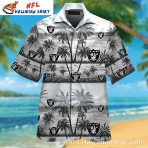 Las Vegas Raiders Nightfall Floral Hawaiian Shirt