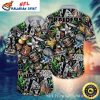 Las Vegas Raiders Skull Blitz Custom Name Tropical Hawaiian Shirt