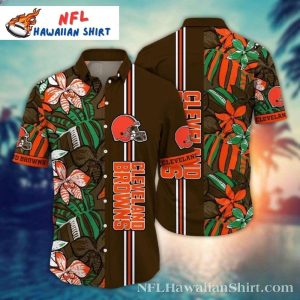 Leafy Blitz Cleveland Browns Hawaiian Shirt