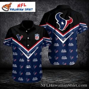 League Loyalty – Houston Texans NFL Emblem Hawaiian Casual Shirt