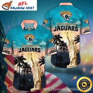 Liberty Sunset Jaguars Salute – Jacksonville Jaguars Hawaiian Shirt