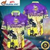 Minnesota Vikings Night Rider Custom Name Hawaiian Shirt