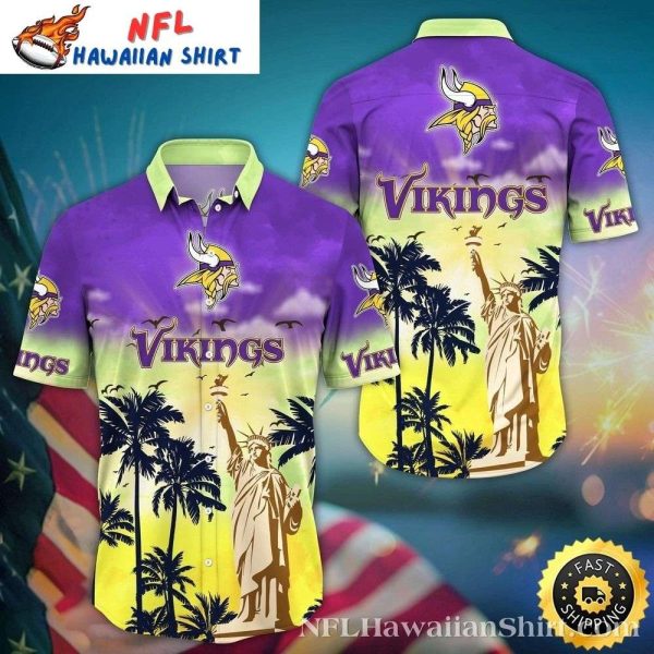 Liberty Sunset NFL Vikings Hawaiian Shirt Mens