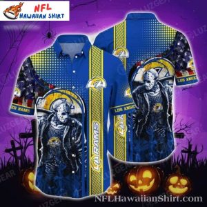 Los Angeles Rams Hawaiian Shirt – Jason Voorhees Halloween Edition