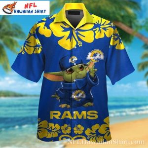Los Angeles Rams Tropical Hawaiian Shirt – Baby Yoda’s Floral Charm