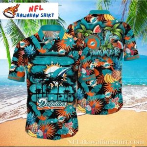 Love Summer NFL Miami Dolphins Logo Print Hawaiian Shirt