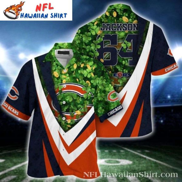 Lucky Charm Chicago Bears St. Patrick’s Day Customizable Hawaiian Shirt