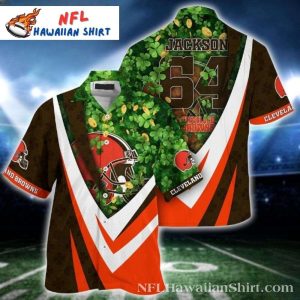 Lucky Clover Cleveland Browns Game Day Customized Hawaiian Shirt
