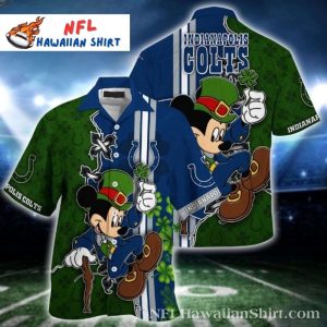 Lucky Play – Personalized Indianapolis Colts Mickey Mouse Saint Patricks Day Hawaiian Shirt