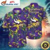 Lavender Luau Minnesota Vikings Hawaiian Shirt