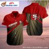 Classic Gridiron Customizable San Francisco 49ers Aloha Shirt