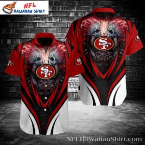 Majestic 49ers Phoenix Hawaiian Aloha Shirt – Fire Edition
