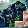 Mickey Graphics And Hibiscus Seattle Seahawks Hawaiian Shirt