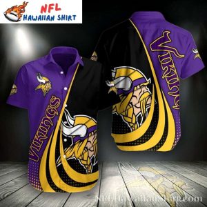 Majestic Warrior Minnesota Vikings Split-Design Hawaiian Shirt