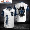 Floral Night Dallas Cowboys Hawaiian – Tropical Monochrome Elegance