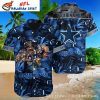 Navy Floral Starburst Dallas Cowboys Hawaiian Shirt