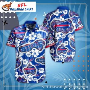 Men’s Buffalo Bills Hawaiian Shirt With Tropical Floral Pattern