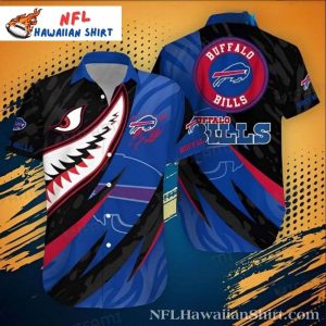 Men’s Buffalo Bills Shark’s Jaw Hawaiian Shirt