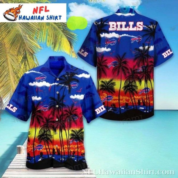 Men’s Buffalo Bills Sunset Tropics Hawaiian Shirt