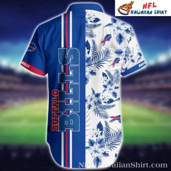 Men’s Buffalo Bills Tropical Floral And Logo Hawaiian Shirt