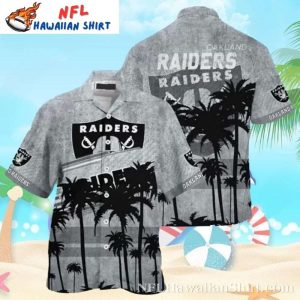 Men’s Las Vegas Raiders Hawaiian Shirt – Coconut Paradise Edition
