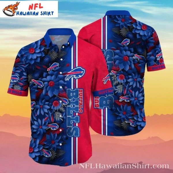 Men’s Navy Buffalo Bills Lush Floral Hawaiian Shirt