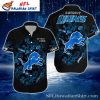 Midnight Roar Customizable Detroit Lions Hawaiian Shirt