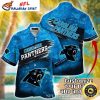 Mickey Surfboard Graphic NFL Carolina Panthers Hawaiian Shirt