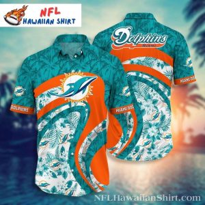 Miami Dolphins Logo Print Hawaiian Miami Dolphins Shirt – Oceanic Vibe Wear