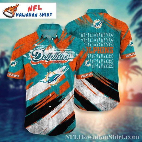 Miami Dolphins Logo Print Men’s Miami Dolphins Hawaiian Shirt – Beachfront Fashion