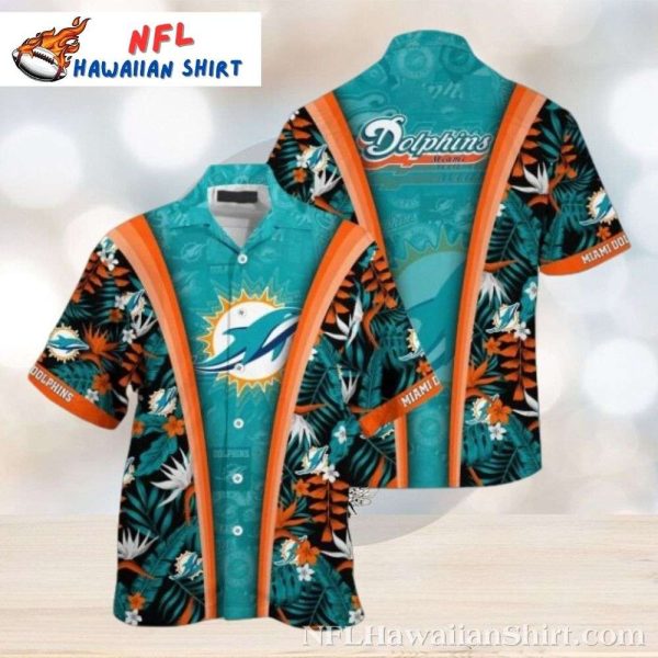 Miami Dolphins Logo Print Men’s Miami Dolphins Tropical Shirt – Vibrant Leisurewear