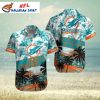 Miami Dolphins Logo Print Men’s Miami Dolphins Tropical Shirt – Vibrant Leisurewear
