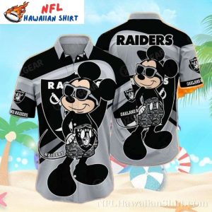 Mickey Graphic Las Vegas Raiders Hawaiian Shirt