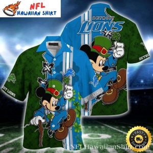 Mickey Mouse Saint Patrick’s Day Detroit Lions Hawaiian Shirt