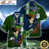 Lucky Clover Seattle Seahawks Customizable Number Hawaiian Shirt