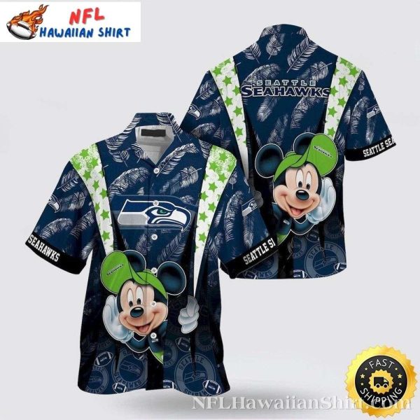 Mickey Mouse Seattle Seahawks Tropical Hawaiian Shirt