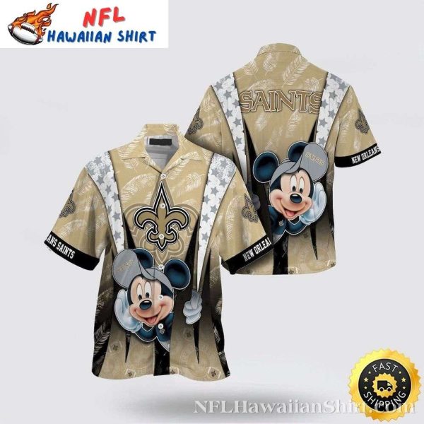 Mickey Mouse Tropical New Orleans Saints Hawaiian Shirt