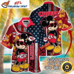 Mickey’s Chiefs Celebration – Patriotic Custom Name Hawaiian Shirt