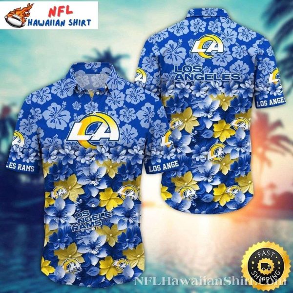 Midnight Blooms LA Rams Hawaiian Shirt – Twilight Tropics Edition