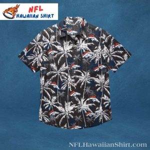 Midnight Palm Broncos Denver Broncos Aloha Shirt With Dark Tropical Foliage