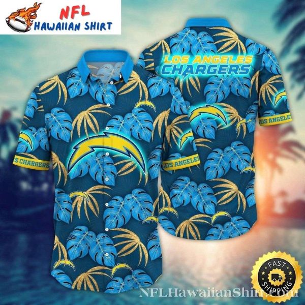 Midnight Palm Los Angeles Chargers Hawaiian Shirt