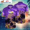 Golden Gridiron Glory Minnesota Vikings Tropical Hawaiian Shirt