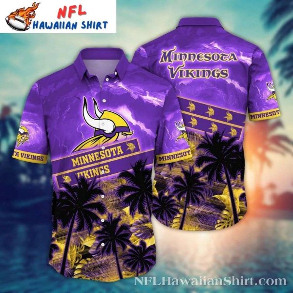 Midnight Palm Minnesota Vikings Tropical Hawaiian Shirt