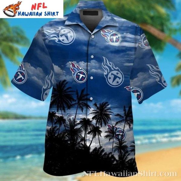 Midnight Palm – Tennessee Titans Starry Sky Hawaiian Shirt