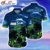 Midnight Tropics Seahawks Fanfare – Seattle Seahawks Tropical Hawaiian Shirt